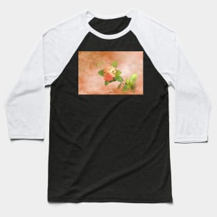 Peach Flowers Digital Art Baseball T-Shirt